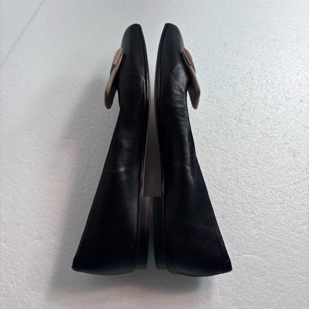 RAMONA Italy Leather Elegant Black Flats Pointed Toe Classy Women’s 40/US 9 - Picture 7 of 11
